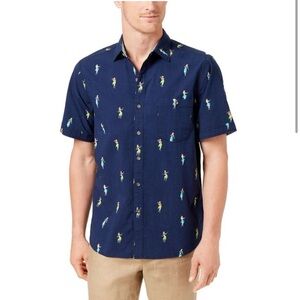 Tommy Bahama Blue Hu-La-La Short Sleeve Hawaiian Shirt Button Up - size L